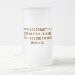 Chope Givrée Créez Votre Propre Verre à Bière en Verre Frosted