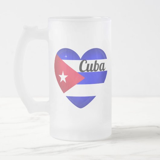 Chope Givrée Cuba Drapeau Cœur (Gauche)