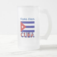 Cuba et drapeau cubain bleu foncé Personnalisé 