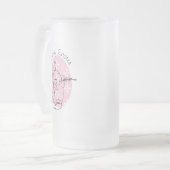 Chope Givrée Cute Bunny Line Art Rose Oeuf Printemps (Devant gauche)