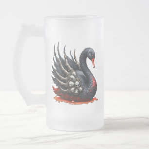 Chope Givrée Cygne noir d'os – Élégance gothique
