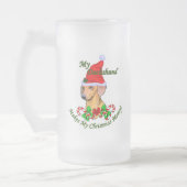 Chope Givrée Dachshund Cadeaux de Noël (Gauche)