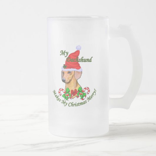 Chope Givrée Dachshund Cadeaux de Noël (Droit)