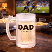 Chope Givrée Dad Established Gift for Dad Frosted Glass Beer
