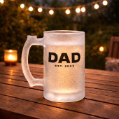 Chope Givrée Dad Established Gift for Dad Frosted Glass Beer