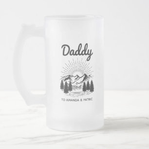 Chope Givrée Daddy Kids Noms Fête des pères moderne Script