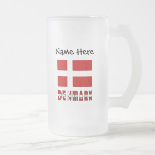 Chope Givrée Danemark et Drapeau Danois Personnalisés
