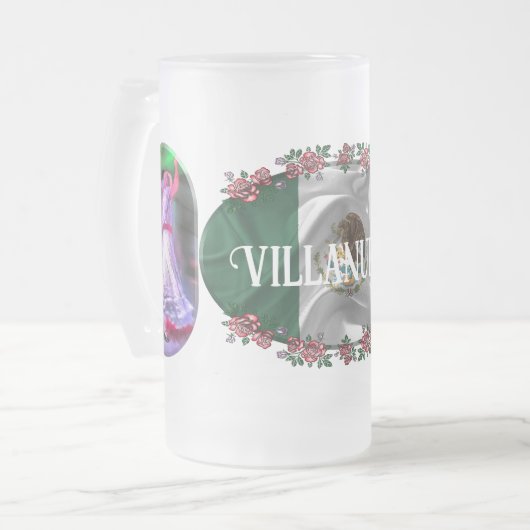 Chope Givrée Danseuse mexicaine et drapeau 0175 (Devant gauche)