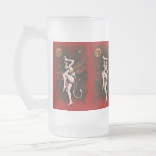 Chope Givrée Danseuse vintage Devil Frosted Stein (Gauche)