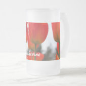 Chope Givrée De Belles Fleurs De Tulipes Rouges. (Devant droit)
