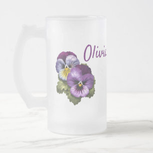 Chope Givrée De Jolies Pansies Violettes