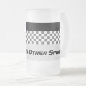 Chope Givrée Design de chèques en noir et blanc (Devant droit)