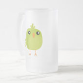 Chope Givrée Dessin animé d'oiseau vert (Devant gauche)