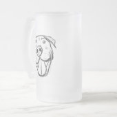 Chope Givrée dessin de bulle simple amoureux de les chiens noir (Devant gauche)