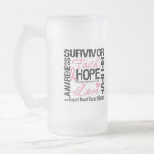Chope Givrée Devise de survivants de CANCER DU SEIN (Gauche)