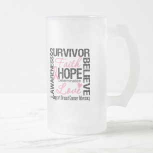 Chope Givrée Devise de survivants de CANCER DU SEIN