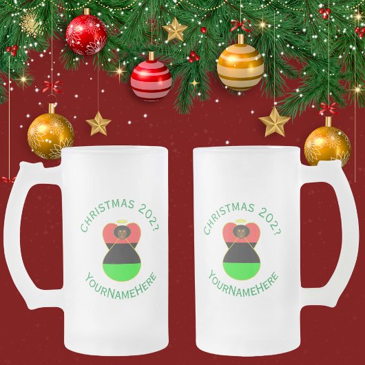 Chope Givrée Diaspora africaine Angel Noël Drapeau personnalisé