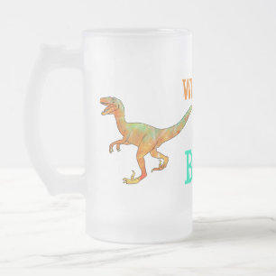 Chope Givrée Dinosaur Raptor du Velociraptor de bière