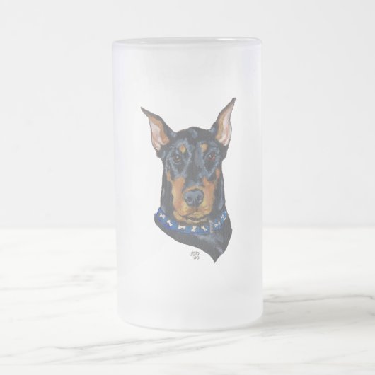 Chope Givrée Dobermann noir Pinscher (Centre)