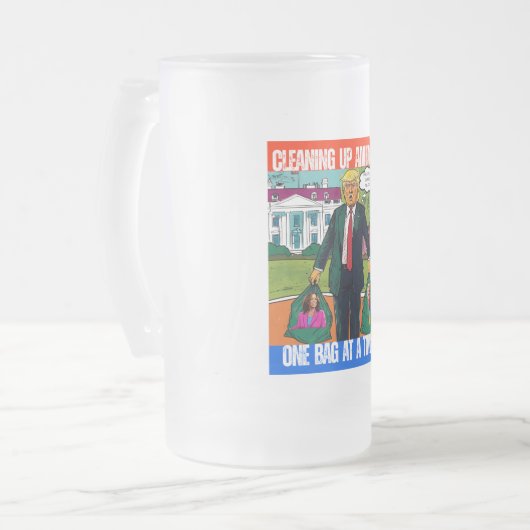 CHOPE GIVRÉE DONALD TRUMP - NETTOYER L'AMÉRIQUE, UN SAC PAR FOI (Devant gauche)