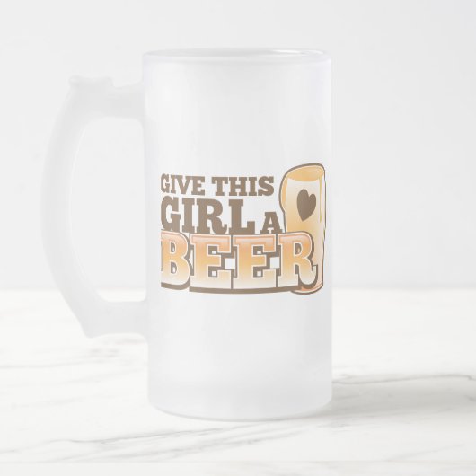 Chope Givrée DONNEZ à CETTE FILLE une conception de BIÈRE du (Gauche)