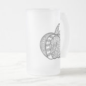 Chope Givrée Doodles d'Halloween boho mandala citrouilles Autom (Devant droit)