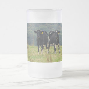Chope Givrée Double Cattle Troube Verre à Bière en Verre Dépoli