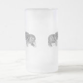 Chope Givrée Double éléphant de Feng Shui - B&W (Centre)