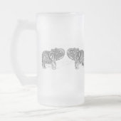 Chope Givrée Double éléphant de Feng Shui - B&W (Gauche)