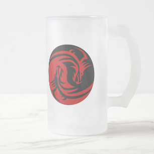 Chope Givrée Dragons tribaux Yin Yang (personnaliser il !)