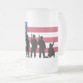 Chope Givrée Drapeau américain avec silhouette Soldats (Devant droit)