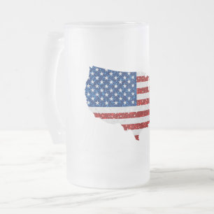 Chope Givrée Drapeau américain étoiles et bandes 4 juillet Pail