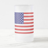 Chope Givrée Drapeau citoyen américain Frosted Beer Stein par J (Centre)