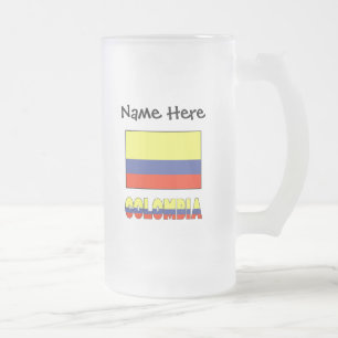 Chope Givrée Drapeau colombien Colombie Personnalisation noire
