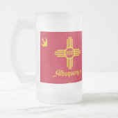 Chope Givrée Drapeau d'Albuquerque, Nouveau-Mexique Bière en ve (Gauche)