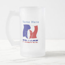 Drapeau de balle de football français personnalisé