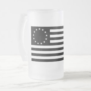 Chope Givrée Drapeau de Betsy Ross, ligne d'art noir
