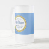 Chope Givrée Drapeau de Boston, Massachusetts Bière en verre dé (Devant gauche)