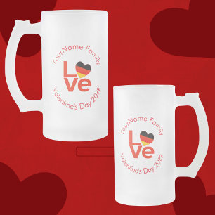 Chope Givrée Drapeau de coeur allemand Deutsch Red LOVE