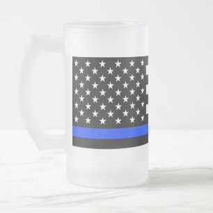Chope Givrée Drapeau de la police Thin Blue Line