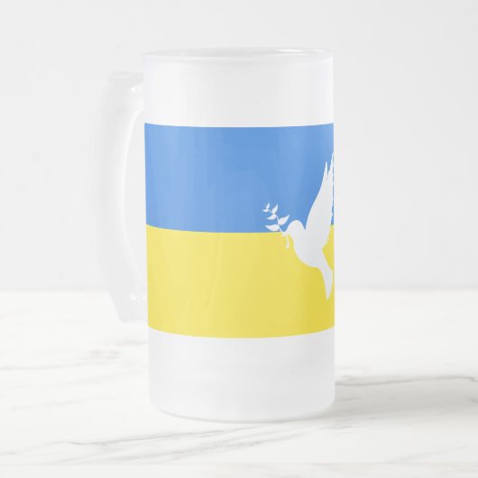 Chope Givrée Drapeau de l'Ukraine - La colombe de la paix - Lib (Devant gauche)