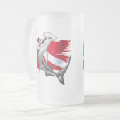 Chope Givrée Drapeau de piqué avec le requin-plongeur de (Devant gauche)