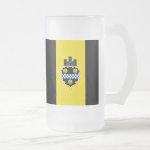 Chope Givrée Drapeau de Pittsburgh, Pennsylvanie Verre givré Ab
