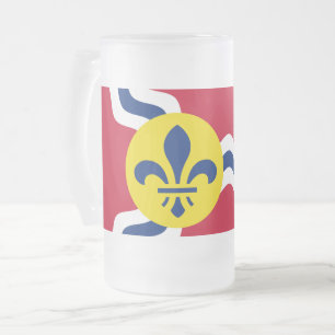 Chope Givrée Drapeau de Saint-Louis, Missouri Coussin rond