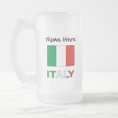 Chope Givrée Drapeau italien avec votre nom (Gauche)
