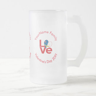 Chope Givrée Drapeau ROUGE Amour des Açores Personnalisé 
