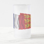 Chope Givrée Drapeaux de ondulation de la France et de (Centre)