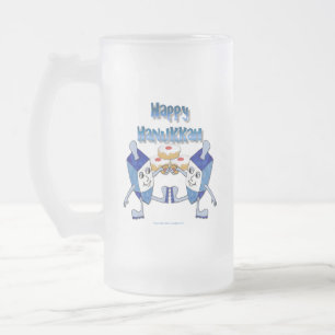 Chope Givrée Dreidels de Hanoukka dansants et beignets de gelée