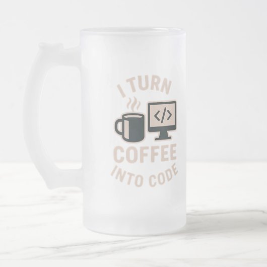 Chope Givrée Drôle, Je Transforme Le Café En Code (Gauche)