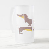 Chope Givrée Drôle mignon dachshund pour parent chien long (Devant gauche)